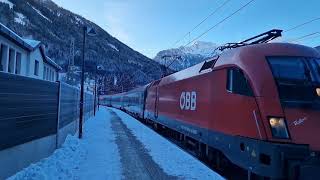 Einfahrt des Schnellzug 114 quotWörtherseequot am 21012024 in Bad Gastein [upl. by Kelwin]