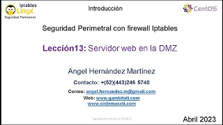 13 Publicar un Servidor web en la DMZ [upl. by Newfeld]