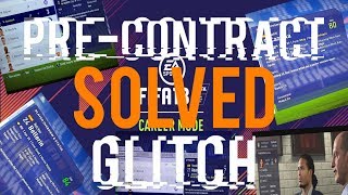 FIFA 18 Career Mode Pre Contract Bug FIXED [upl. by Eseerehs444]