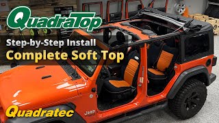 Easy Step by Step Guide How To Install a Quadratec Complete SoftTop for Jeep Wrangler JL [upl. by Cotsen]