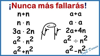 Álgebra BÁSICA 14 operaciones que debes resolver al instante Parte 2 [upl. by Rozalie]