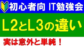 【初心者向けIT勉強会】 L2とL3の違いについて [upl. by Hasen]