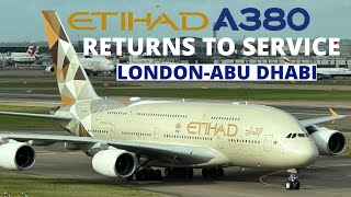 Etihad Airbus A380 ✈️ London 🇬🇧to Abu Dhabi 🇦🇪 Etihad Economy class  Full Flight Report [upl. by Archambault]