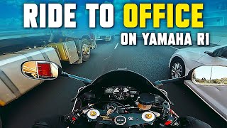 My CRAZY RIDE to the Office in MELBOURNE  YAMAHA R1  Telugu Motovlog  Day in my life [upl. by Gnoix]