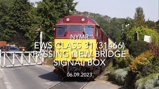 EWS Class 31 31466 passing New Bridge Signal Box 06092023 [upl. by Thomas292]