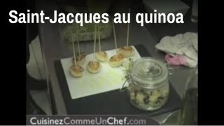 Recette de chef  SaintJacques au quinoa [upl. by Lumbard267]