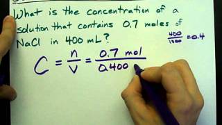 How to Calculate Concentration from Volume and Moles [upl. by Noleta]