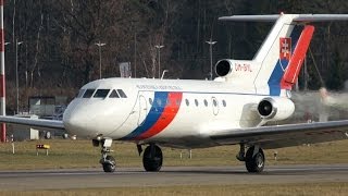 MUST SEE Yakovlev YAK40 Take Off at Airport BernBelp Spectacular View [upl. by Anitan901]