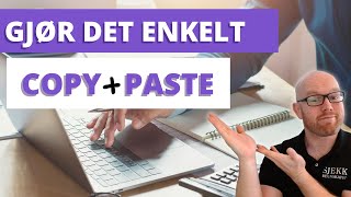 Regnskap i Fiken vår favoritt juksemetode for enkelt regnskap Copy paste [upl. by Folberth]