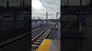 Siemens SD160 S8 Train Arriving at Sirocco Station train calgary calgarytransit ctrain lrt [upl. by Armelda]