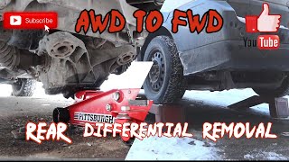 Rear DifferentialCarrier Removal Rearend 200207 Buick RendezvousPontiac Aztek AWD Versatrak [upl. by Hannus420]