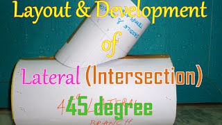 Layout and Development of Lateral Intersection 45 Degree [upl. by Neiluj]