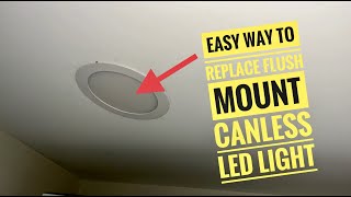 How To Replace A Canless LED Ceiling Light [upl. by Enidlareg]