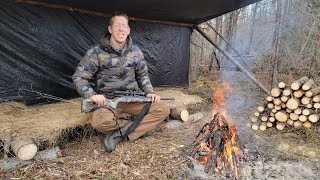 Bushcraft Camping with Coyotes amp Hunting My Dinner [upl. by Brinson910]