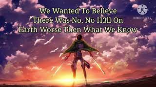 Shinzou Wo Sasageyo English Dub  Lyrics [upl. by Annoved]