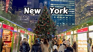 NYC Christmas Walk 2023 New York City Usa 4k City Tour [upl. by Nuahsal]