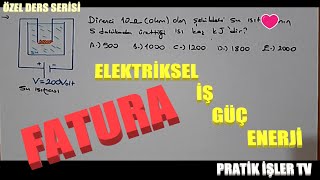 ELEKTRÄ°KSEL Ä°Åž GÃœÃ‡ VE ENERJÄ° ve FATURA HESAPLAMA tyt ayt fizik [upl. by Cathey]