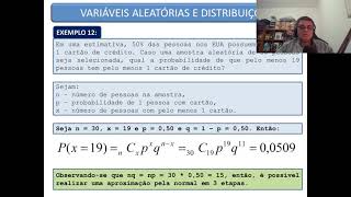 Projeto Estatística para todos  Semana 09  Aula 13 Aproximando a Binomial pela normal [upl. by Amaryl67]