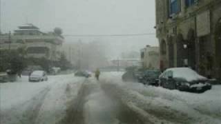 Snow in Amman Jordan [upl. by Winou]