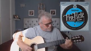 Daddario ProArte EJ46FF High Tension Carbon Strings Review  Taylor Academy 12eN [upl. by Nosbig353]