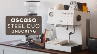 Ascaso Steel DUO PID Espresso Machine Unboxing and Setup [upl. by Holmen777]