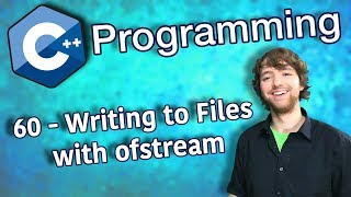 C Programming Tutorial 60  Writing to Files with ofstream [upl. by Atteyram604]