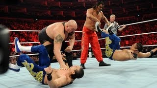 Big Show amp The Great Khali vs Primo amp Epico Raw April 16 2012 [upl. by Yvaht]