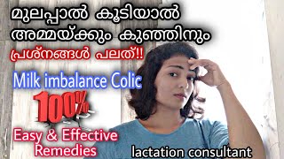 Breastfeeding problems with oversupply of breast milk Colic Remedies Malayalam [upl. by Helsa164]