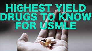 Highest Yield Drugs for USMLE [upl. by Anaiq]