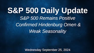 SampP 500 Daily Market Update for Wednesday September 25 2024 [upl. by Bigler837]