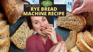 OldWorld Rye Bread Machine Recipe  Vegan Bread Recipe [upl. by Gildas]