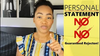 1 Worst Thing to do on your Personal Statement Guaranteed Way for Rejection [upl. by Ahsoj431]