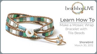 Mosaic Wrap Bracelet with Tila Beads [upl. by Niveg]