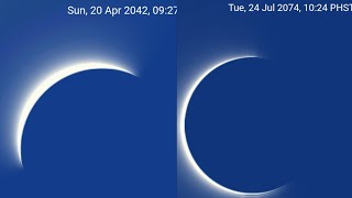 Manila solar eclipse of 2042 amp 2074 What will they look like [upl. by Knick97]