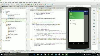 Navigation Drawer side menu Activity ANDROID STUDIO [upl. by Lednyk]