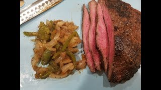 FLANK STEAK FAJITAS  GRIDDLE STEAK  ALABAMA WHITE SAUCE  WEBER KETTLE [upl. by Langsdon]