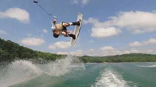 Pro Wakeboarder Gunner Daft throwing down behind the Surf Boss 20 [upl. by Gerius]