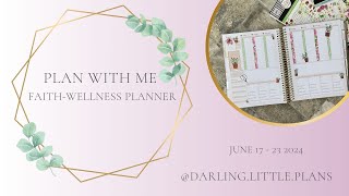 Plan with Me  Hustle SanelyPeacefully Productive Planner  Wellness Faith Planner [upl. by Liamsi]