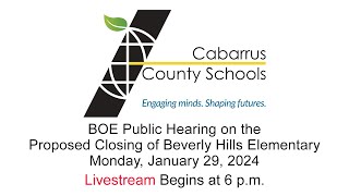 BOE Public Hearing on the Proposed Closure of Beverly Hills ES  Livestream  Monday Jan 29 2024 [upl. by Braden]