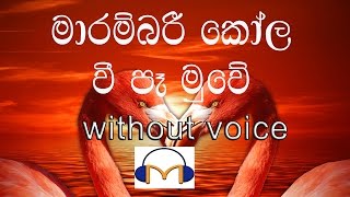 Marambari Karaoke without voice මාරම්බරී [upl. by Nivert125]