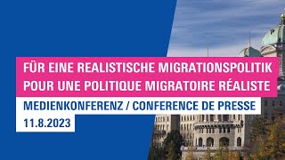 Medienkonferenz Für eine realistische Migrationspolitik [upl. by Len]