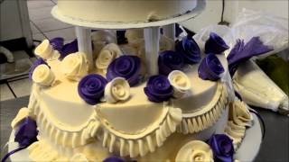 How to Design a Two Tier Wedding Cake with open Pillars [upl. by Zobias]