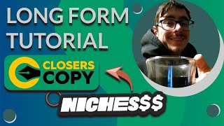 ClosersCopy and Nichesss Tutorial  Long Form AI Writing [upl. by Anatol]