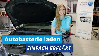 Autobatterie laden  Ladegerät anschließen  Tutorial [upl. by Nilerual]