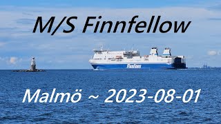 MS Finnfellow  Finnlines  Departure from Malmö towards Travemünde 20230801 [upl. by Llenor]