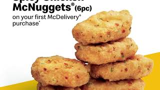 McDelivery® – FREE 6pc Spicy Chicken McNuggets® [upl. by Atekan]