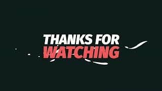 thanks for watching  Outro  No Copyright Video [upl. by Chessa]