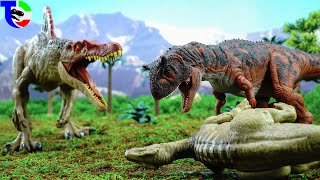 Carnotaurus Vs Spinosaurus Jurassic world Toy movie [upl. by Anes]