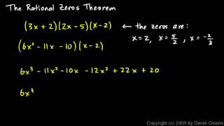 Algebra 2 607c  The Rational Zeros Theorem Part 3 [upl. by Juliette775]