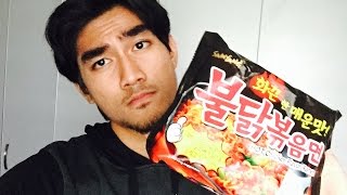 Spicy Korean Ramen Challenge with RezZaDude [upl. by Bork]